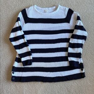 Caslon Textured Cotton Knit Sweater